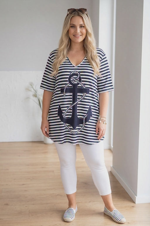 Női A-vonalú plus size tunika V-nyakkal(L-4XL)