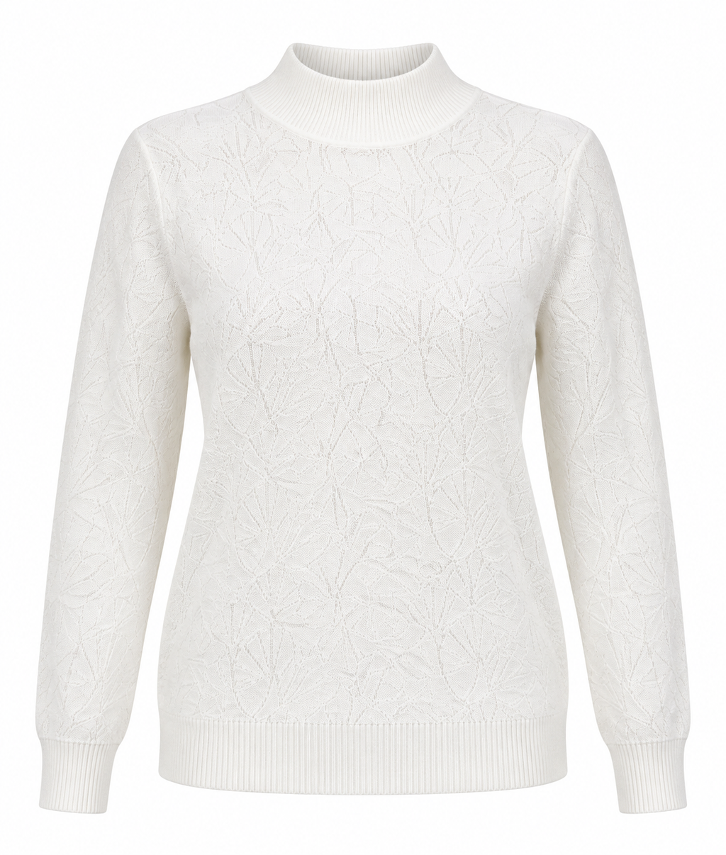 Elegáns félgarbós mintás kötött női felső több színben S–XL
