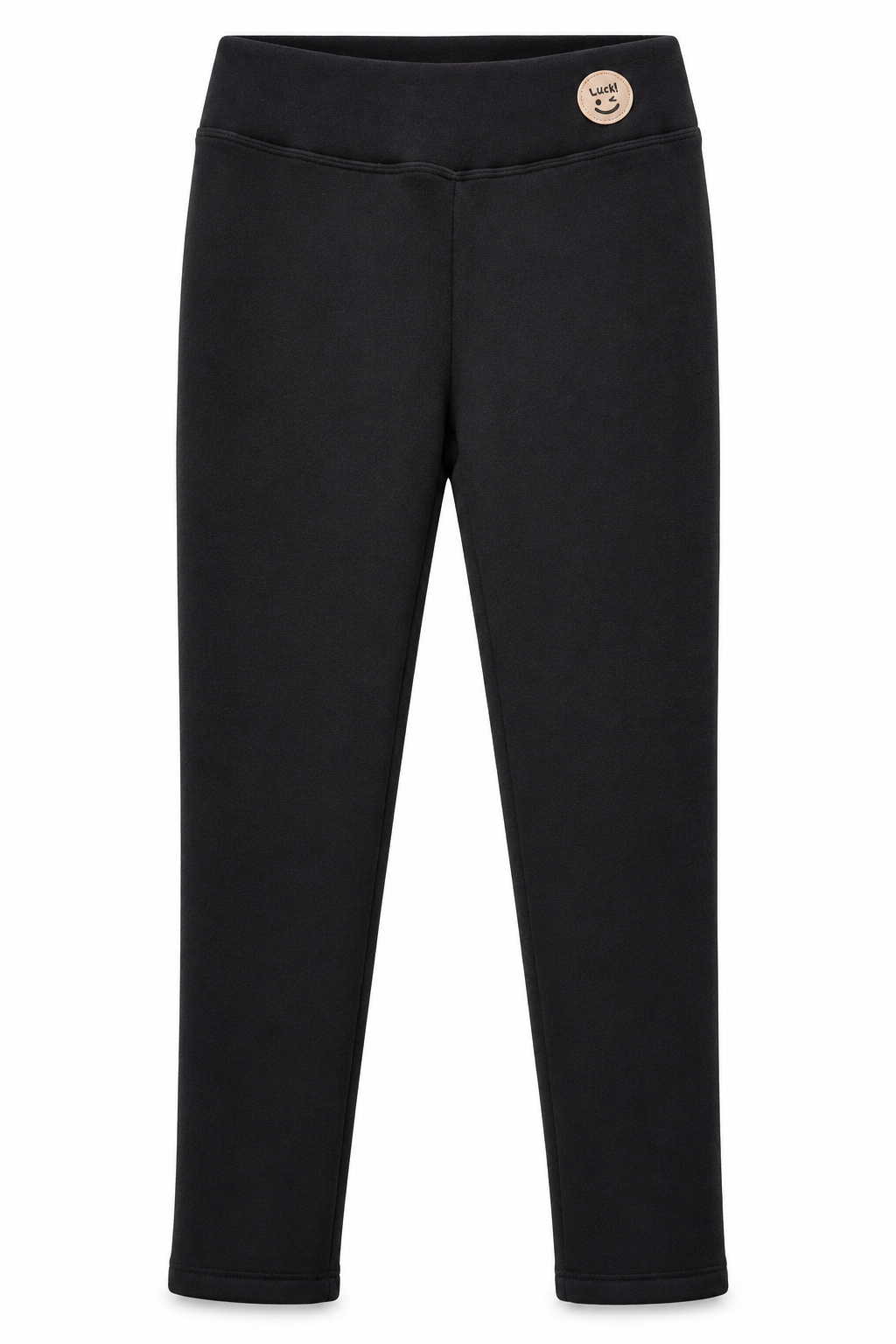 Fekete női thermo leggings széles derékrésszel