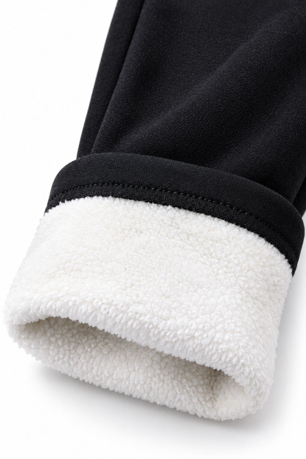 Fekete női thermo leggings széles derékrésszel
