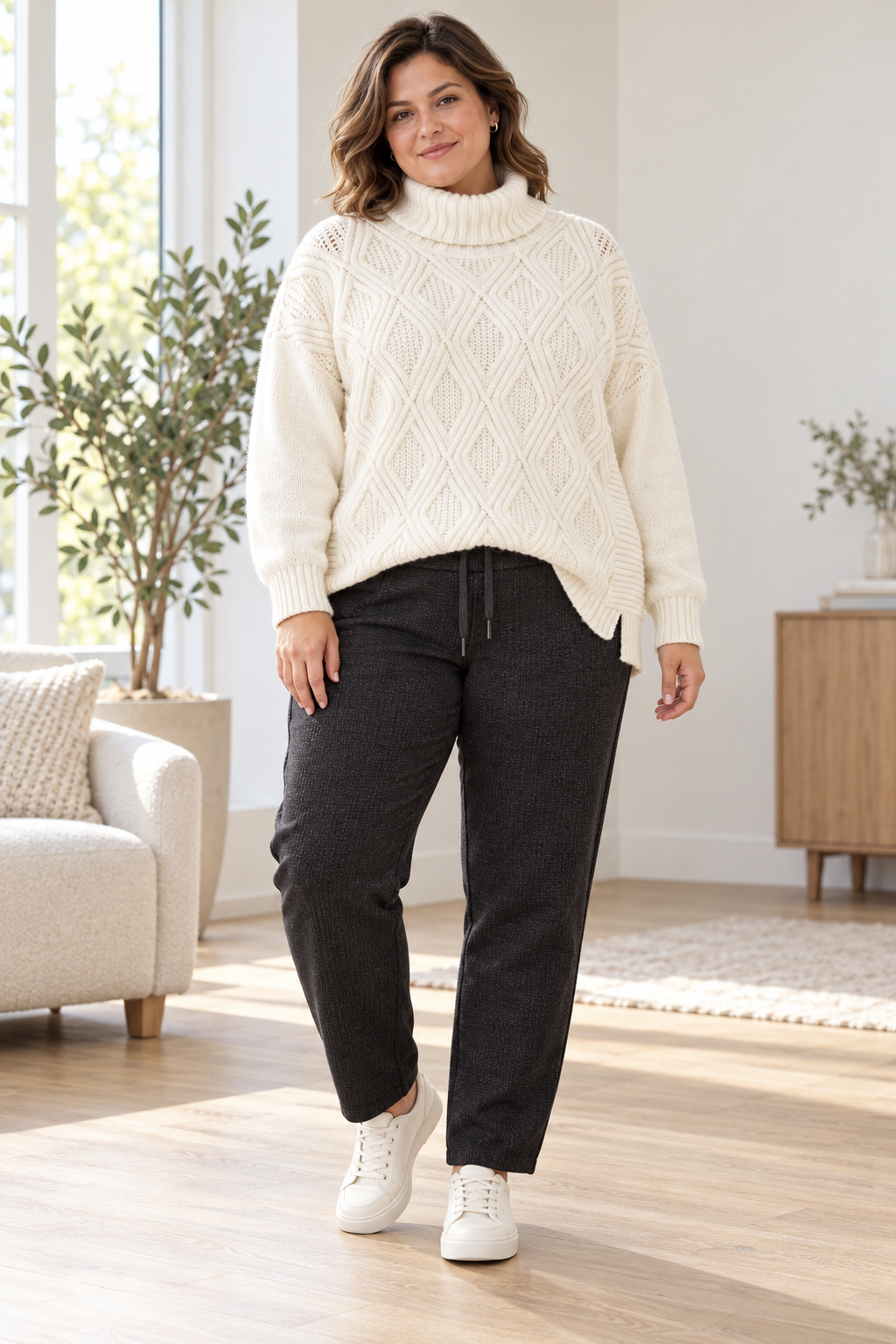 Plus size thermo nadrág puha bundabéléssel (2XL-5XL)