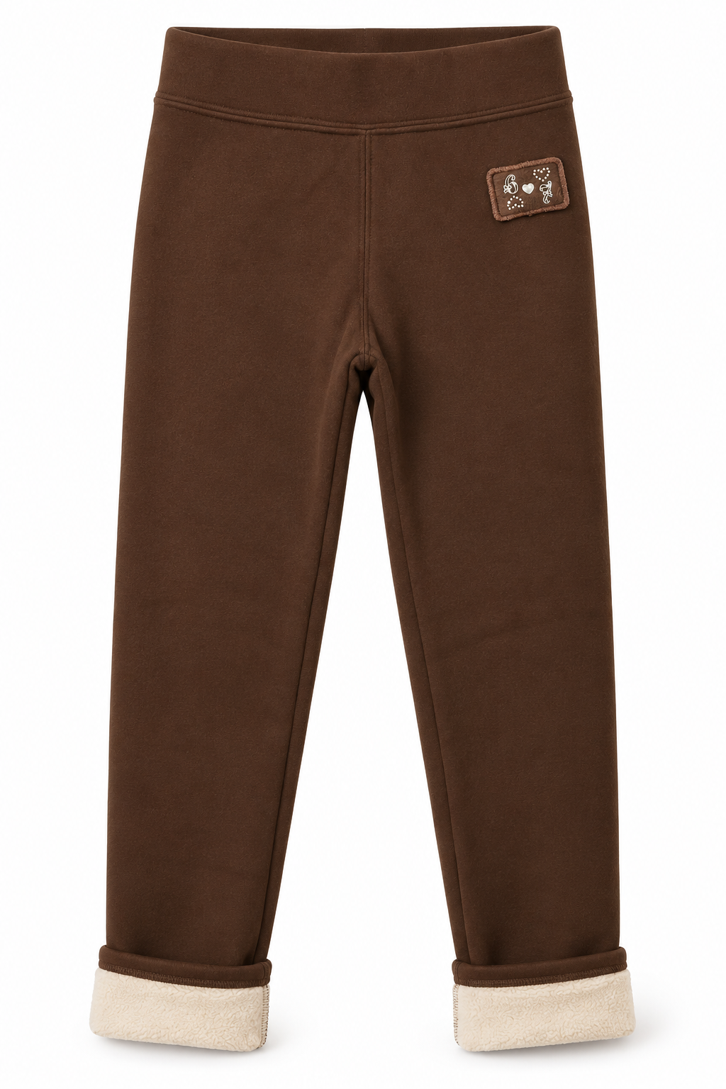 Thermo bundás lány leggings – barna, fekete, 134–164