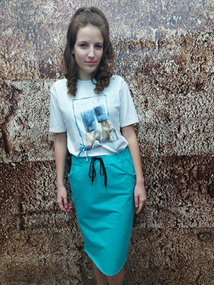 A kép megnyitása diavetítésben, NŐI PAMUT SZOKNYA TÖBB SZÍNBEN - Rainbow Trend Shop
