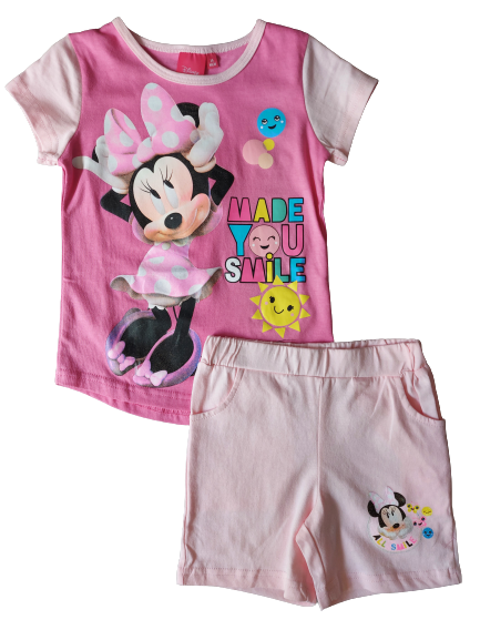 Disney Minnie mouse pamut lányka együttes  2 színben