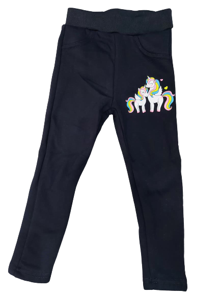 Gumis derekú, bélelt lányka leggings