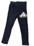 Gumis derekú, bélelt lányka leggings