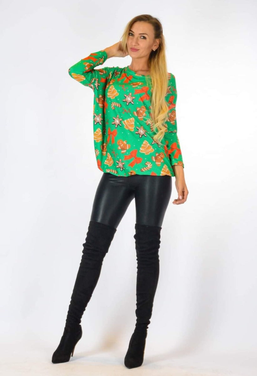 Xmas laza női felső ( PLUS SIZE)