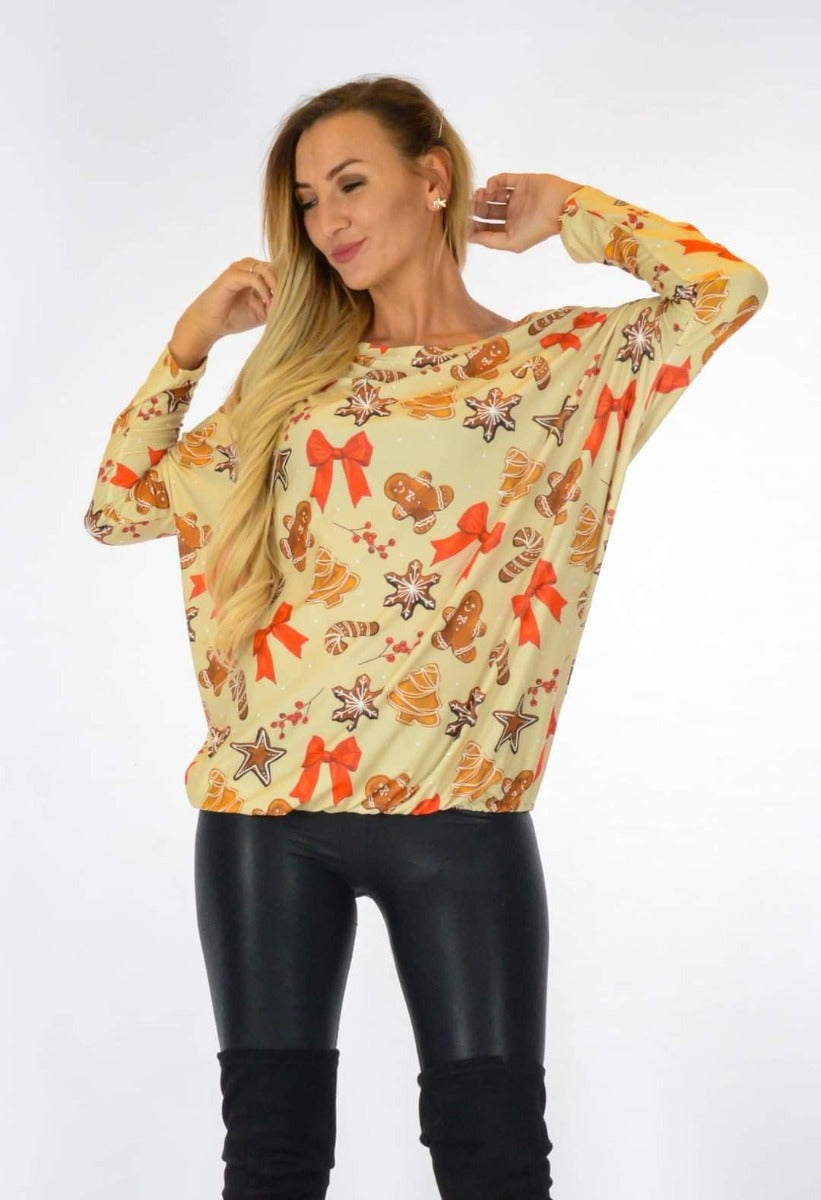 Xmas laza női felső ( PLUS SIZE)