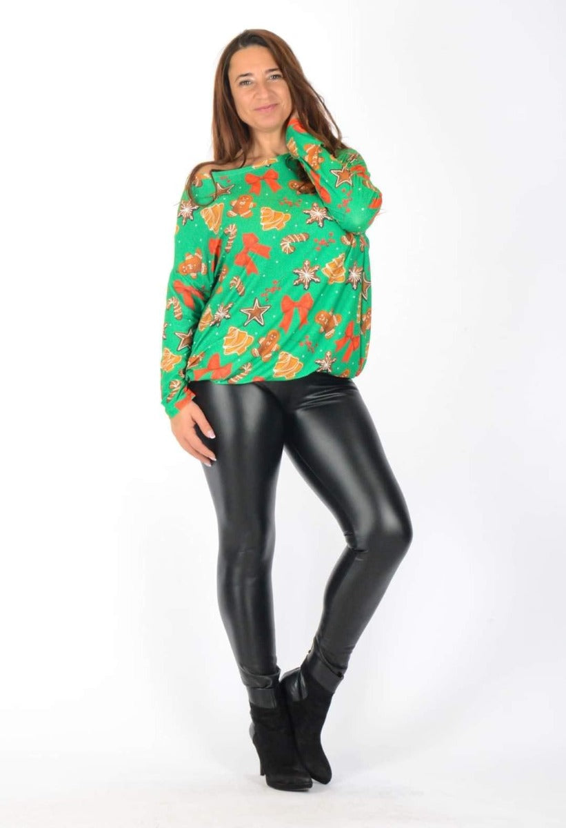 Xmas laza női felső ( PLUS SIZE)
