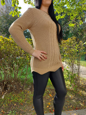 Open image in slideshow, ELZA kötött mintás női pulóver

