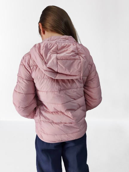 Lány átmeneti steppelt kabát- Rózsaszím
