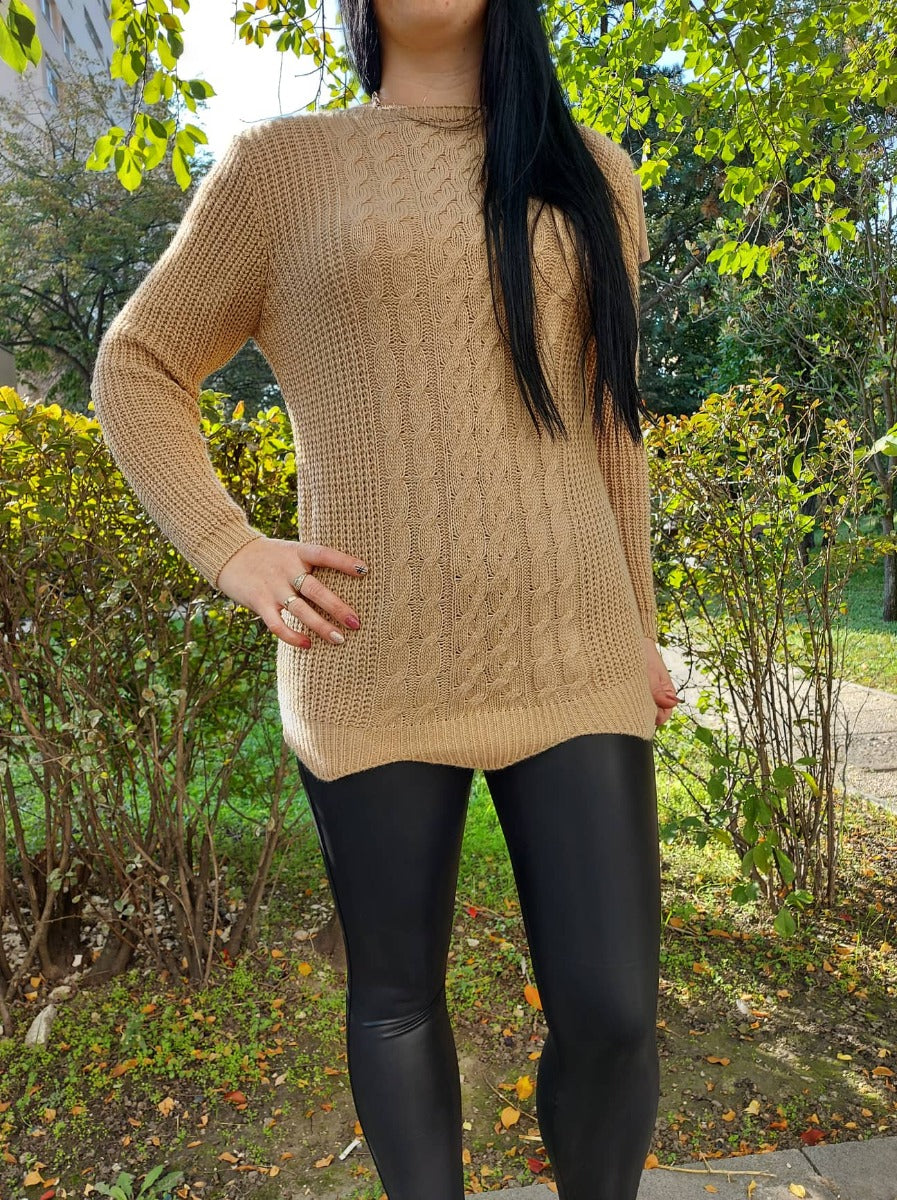 ELZA kötött mintás női pulóver