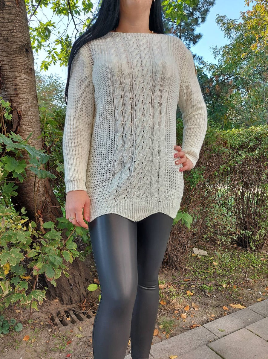 ELZA kötött mintás női pulóver