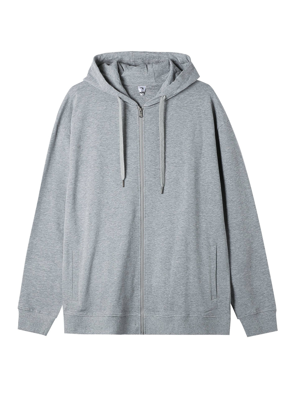 Férfi kapucnis szabadidőfelső, szürke-Plus size (3XL-6XL)