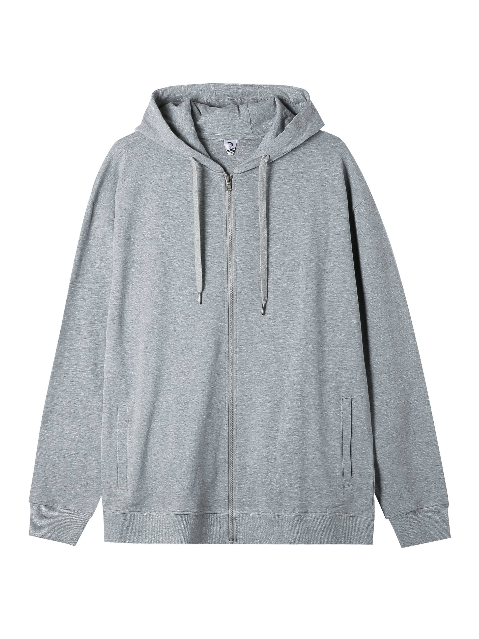 Férfi kapucnis szabadidőfelső, szürke-Plus size (3XL-6XL)