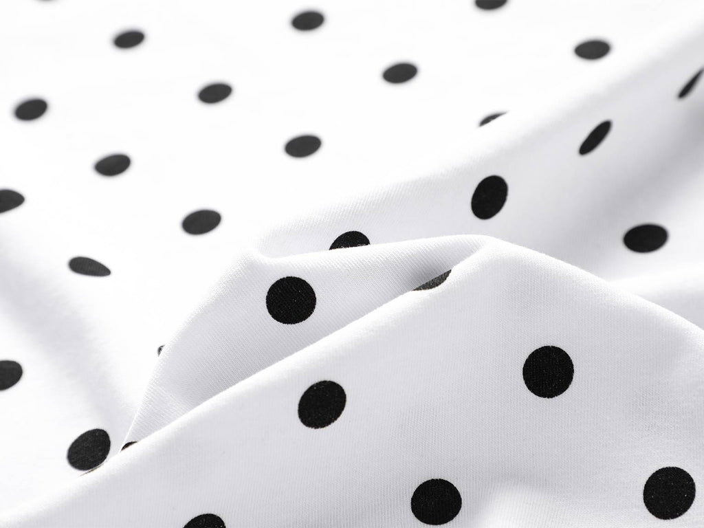 Pöttyös nyomott mintás női póló-Plus size