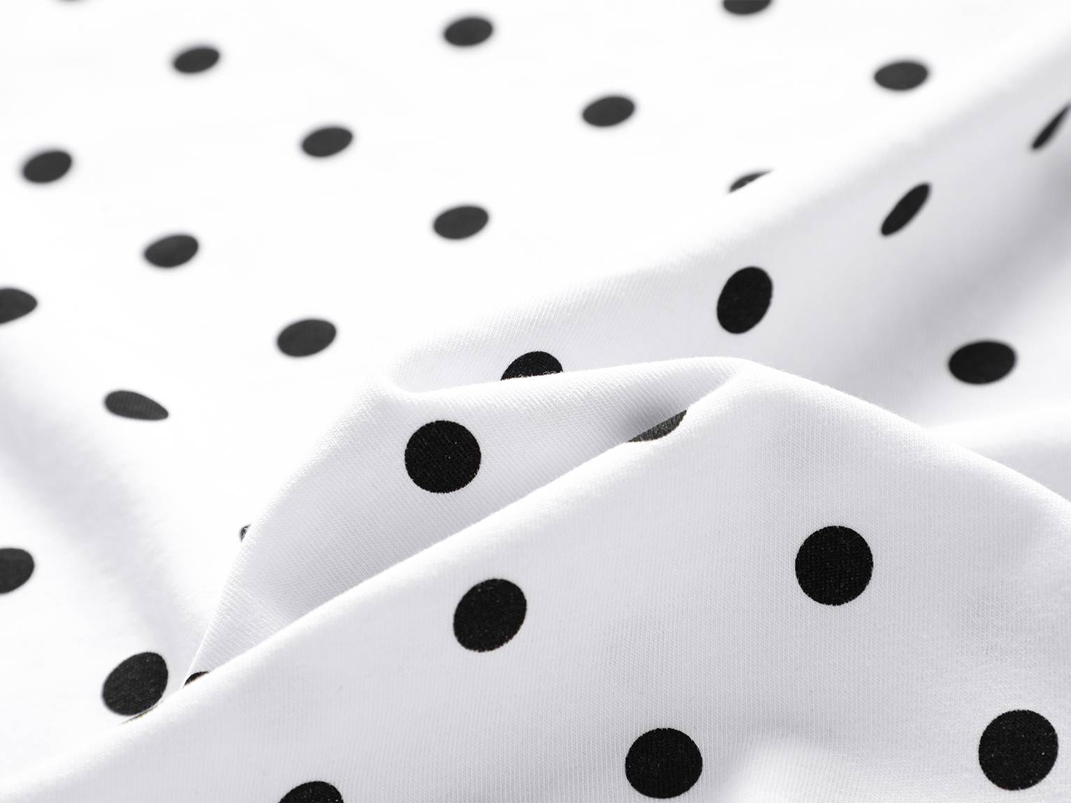 Pöttyös nyomott mintás női póló-Plus size