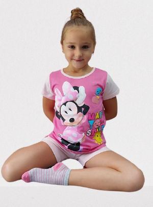 Open image in slideshow, Disney Minnie mouse pamut lányka együttes  2 színben
