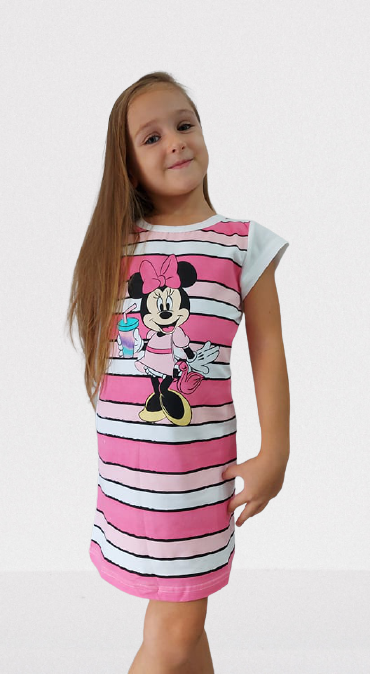 Minnie mouse mintás lányka pamut ruha