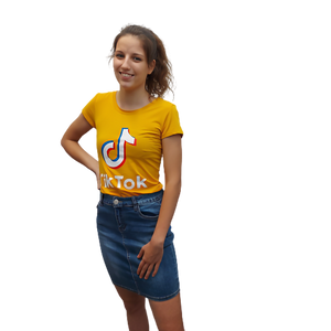 A kép megnyitása diavetítésben, Tik-Tok feliratos női póló - Rainbow Trend Shop
